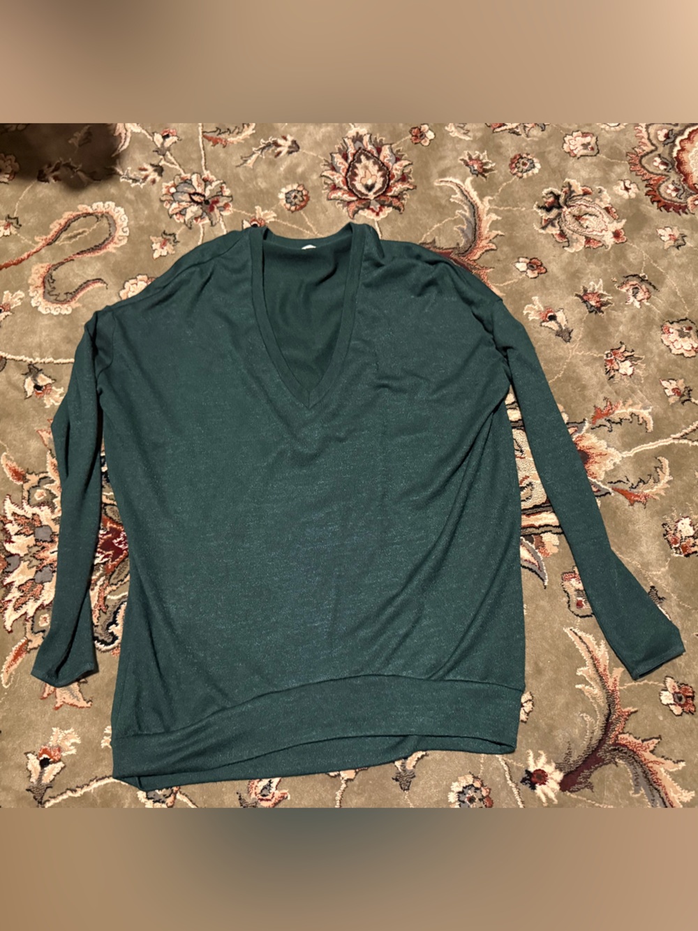Women's Wilfred Free Deep Green V-Neck Sweater